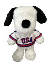 Snoopy USA Hockey Miracle on Ice Officially Licensed White Jersey 10 Inch Plush