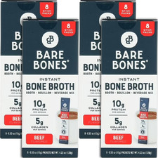 Bare Bones Beef Broth Powder Sticks, 8 ct 4-Pack - 32 Broth Sticks