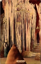 Pipe Organ Bridal Cave Camdenton Missouri Linen Postcard