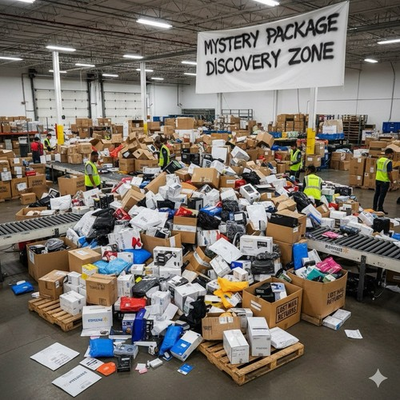 #ad #ad Mystery Box Package Unclaimed amp; Overstock Returns Random Items Lost Mail $50.00