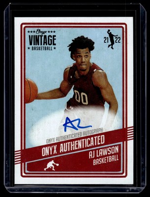 AJ Lawson 2021-22 Onyx Vintage Autograph Auto Card /50 #VBAL