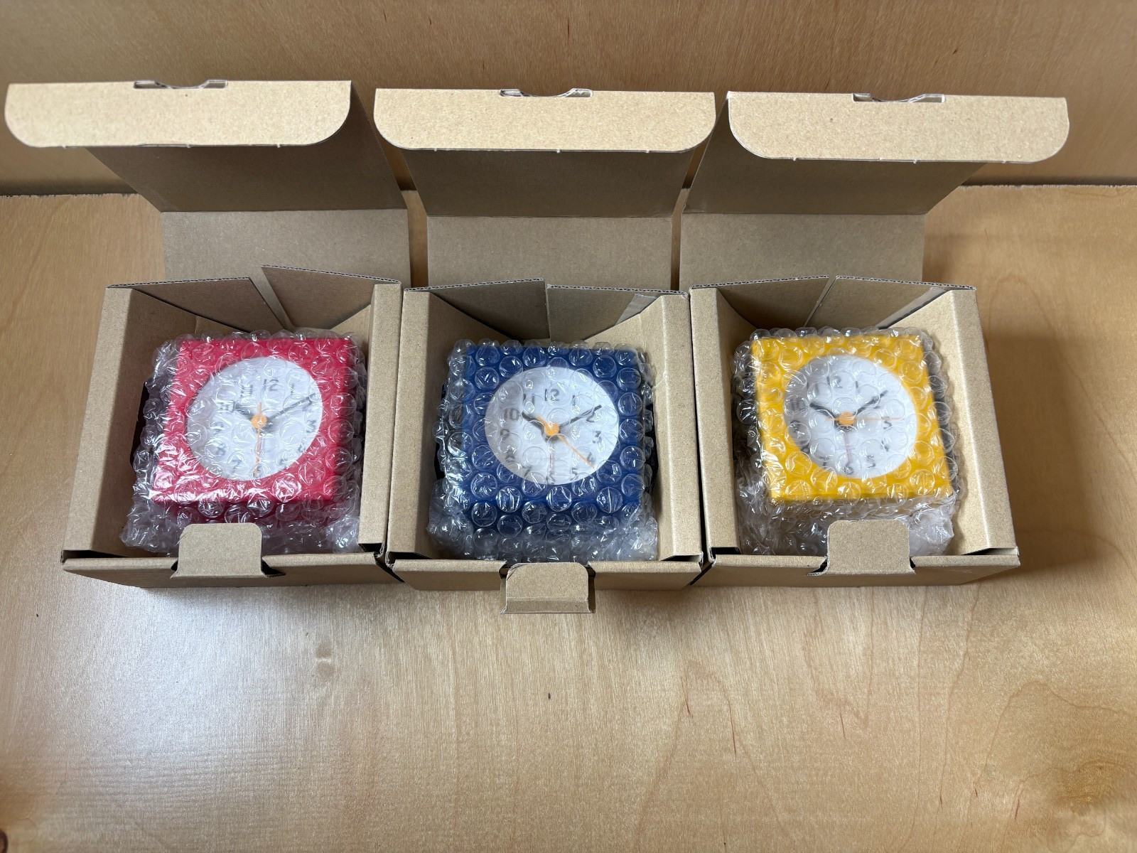 NEW Lemnos Table Clock  PA18-02 - Wood /  Analog Alarm Clock