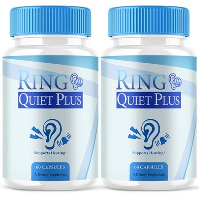 (2 Pack) Ring Quiet Plus Tinnitus Support, RingQuietPlus Advanced (120 Capsules)