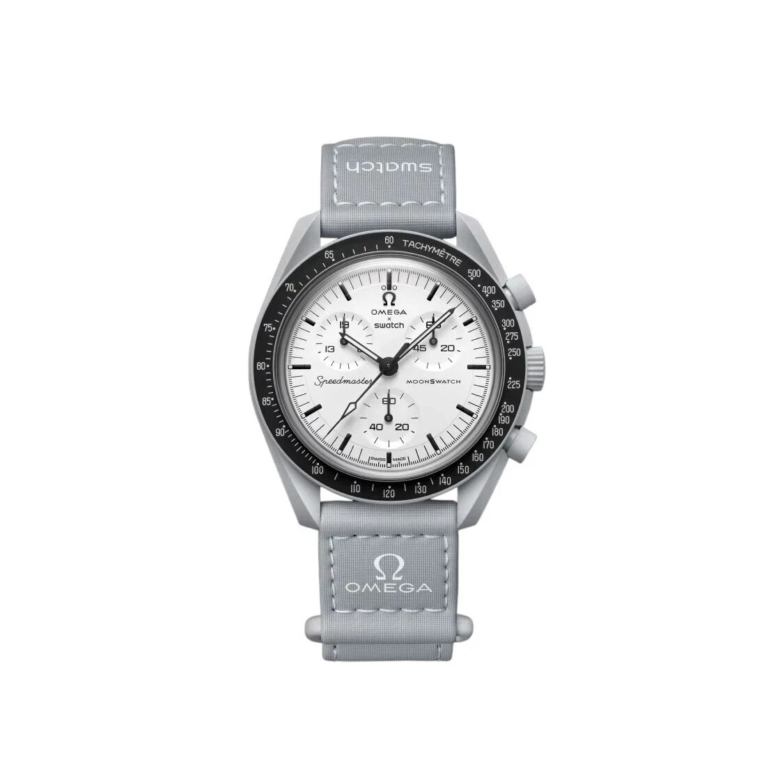 Swatch ×OMEGA 腕時計 グレー SWATCH x OMEGA MoonSwatch Mission to Moon Grey White Quartz Watch