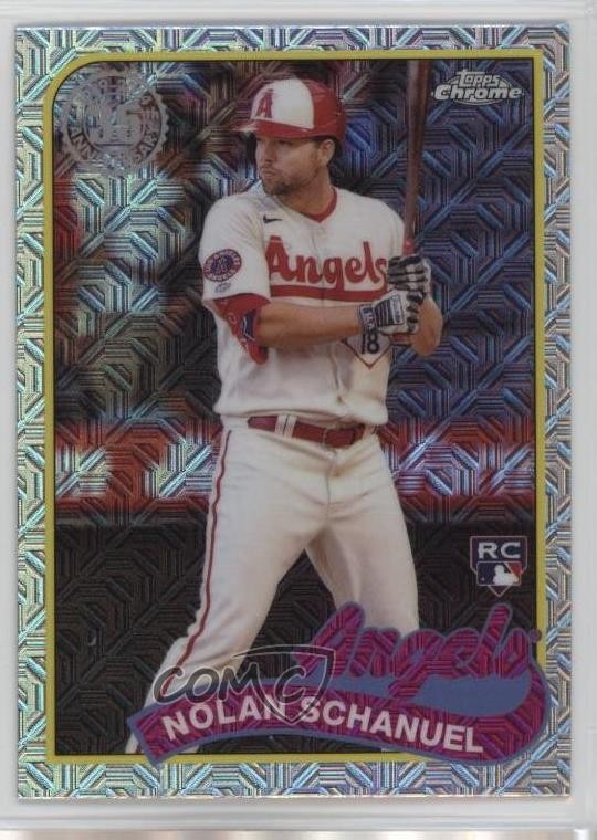 2024 Series 2 1989 Topps Chrome Silver Pack Mojo Nolan Schanuel Rookie RC 1l78