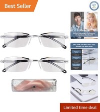 Intelligent Zoom Anti-Blue Light Glasses - 2 Pcs Eye Care Set with Case Included