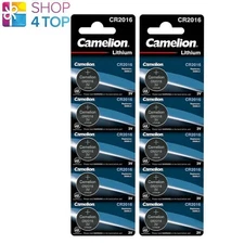 10 Camelion Cr2016 Batteries Lithium 75Mah 3 V Coin Cell Dl2016 5Bl Exp 2031 NEW