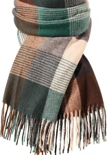 Winter Scarf for Women Fashion Soft Feel Plaid Womens Scarfs, Warm Shawls and Wr