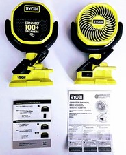 Ryobi 18V 4" Clamp Fan PCF02B  Verse Clamp Speaker PCL615B Set Tool Only 