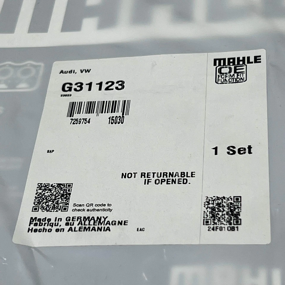 Junta de montaje de la carrocería del acelerador de inyección de combustible MAHLE para Volkswagen G31123 Foto 4 de 4