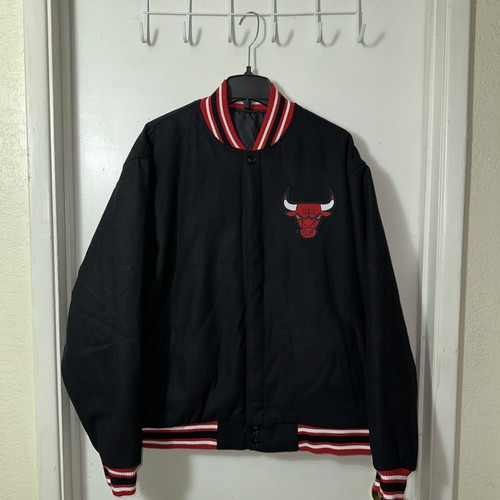 Chicago Bulls JH Design Wool Reversible Black Jacket Men’s Size XL New W/Tags - Picture 3 of 19