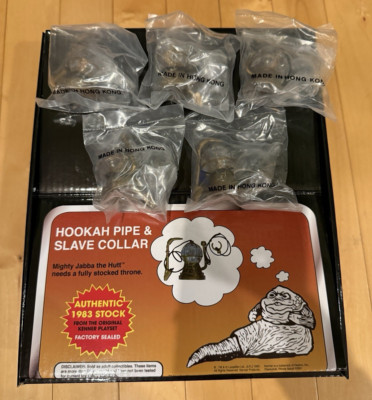 New 1983 Vintage Star Wars Jabba the Hutt Hookah Bowl Pipe Slave Collar Lot of 5