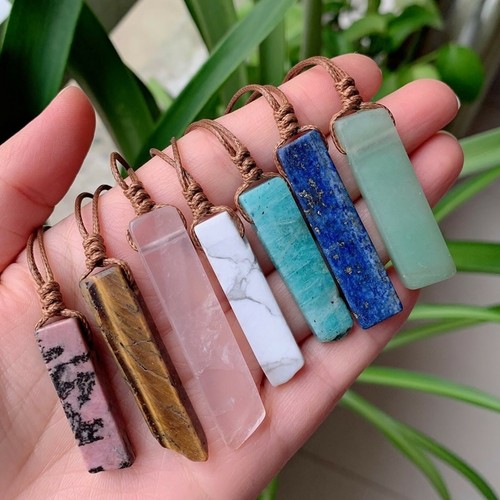 Crystal Gemstone Necklace Pendant 