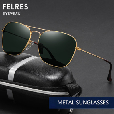Metal Square Sunglasses For Men Women Fashion Outdoor Driving Glasses UV400 Hot