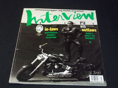 1991 JULY INTERVIEW MAGAZINE - ARNOLD SCHWARZENEGGER FRONT COVER - E 3859