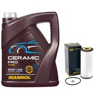 MotoröL Set 10W-40 Mannol 5 Liter + ÖLfilter FüR Audi Seat Skoda VW Golf IV Polo