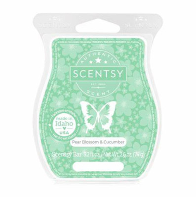 Scentsy Wax Bar Melts Pear Blossom & Cucumber Scent (3.2 fl. oz.) Retired NEW