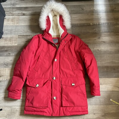 Giordano Guaranteed Red Men's Jacket with Faux Trim Sz Large