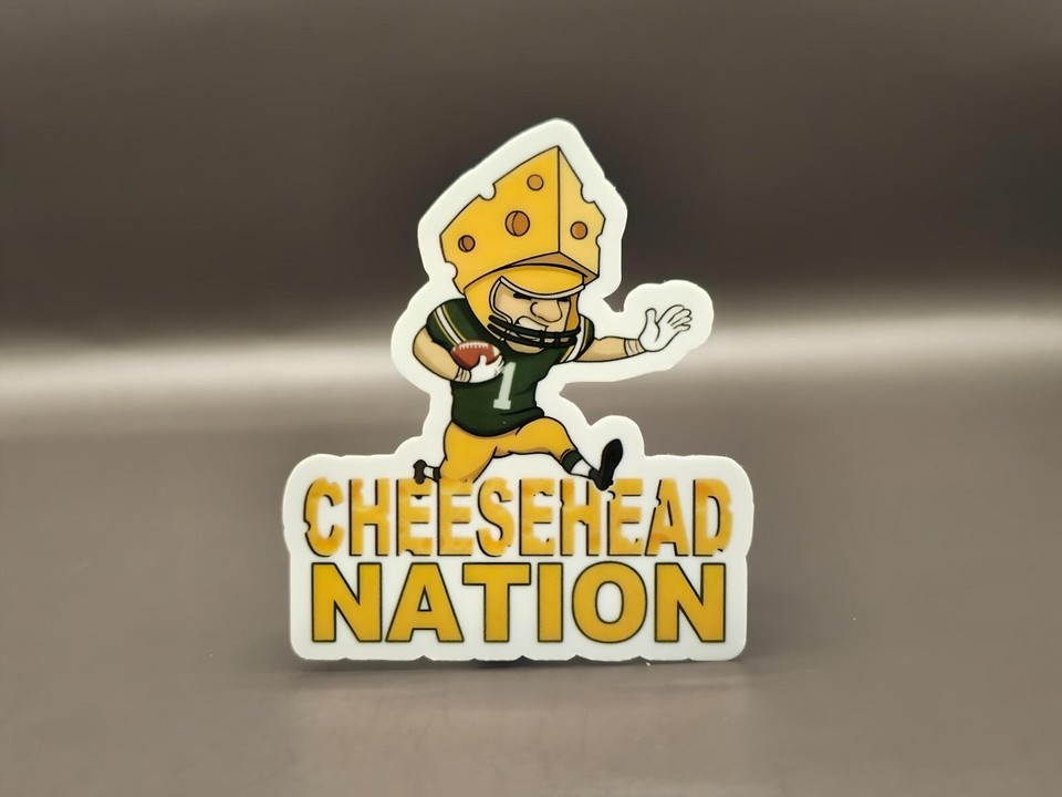 Green Bay Packers Stickers NFL Decals Football Go Pack Go Cheesehead ...
