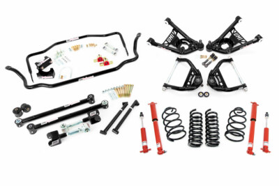 UMI 1965-1966 GM A-Body Handling Package-Stage 3.5, 1'' Lowering BLACK ABF406-1-B