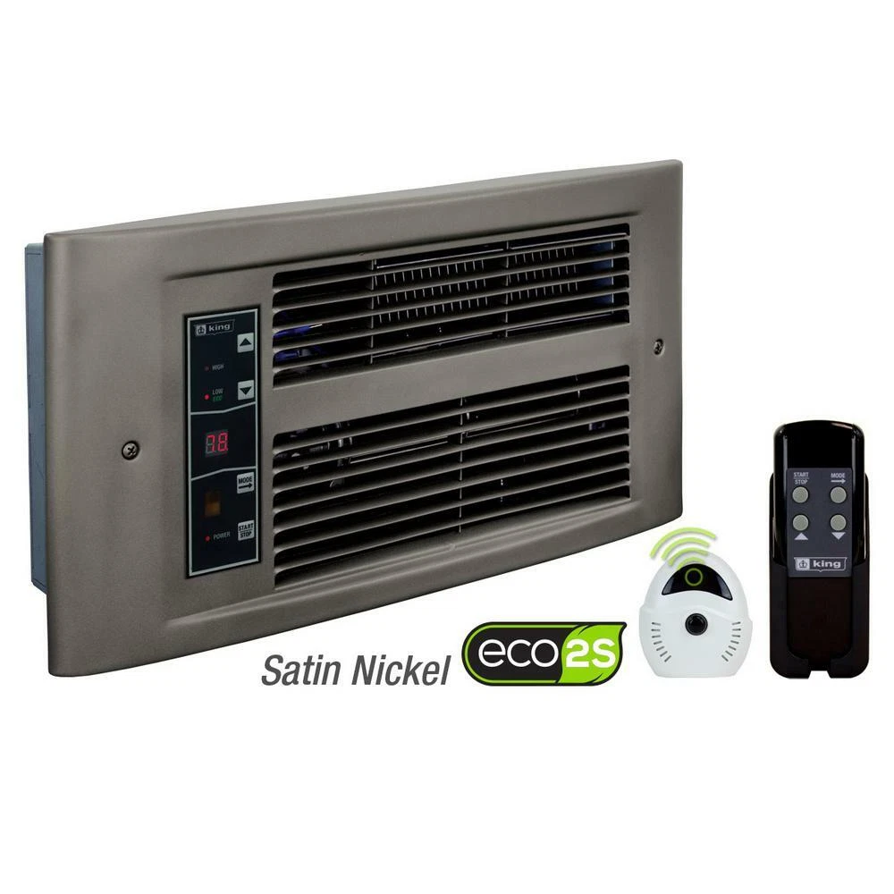 KING PX Eco Electric Wall Fan Heater Forced Air 240 Volt 1750 Watt Satin  Nickel | eBay
