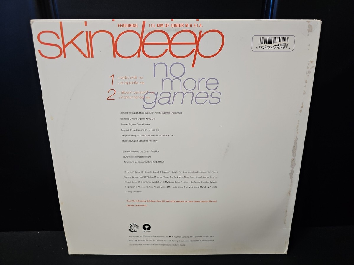 Skin Deep / No More Games【12&quot;US】 SKINDEEP No More Games 12” EP VINYL RECORD | eBay