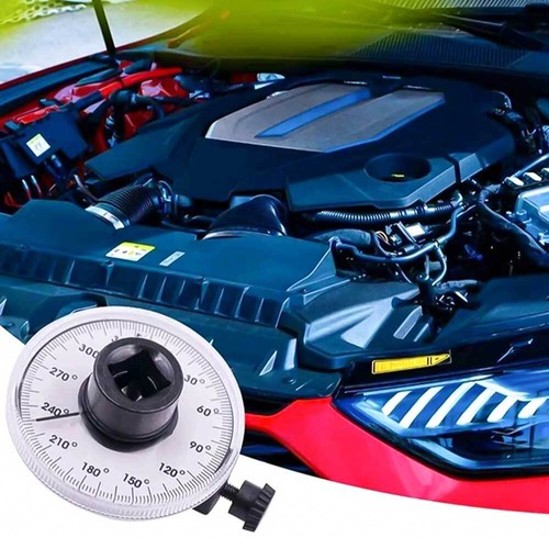360 Degree 1/2" Drive Torque Angle Gauge Meter Rotation Measure Tool Wrench Set - Picture 8 of 11
