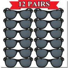 WHOLESALE BULK SUNGLASSES MENS WOMENS CLASSIC SHAPE 12 PACK NEW WITH TAG