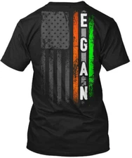 Egan Family Irish American Flag T-Shirt Made in the USA Size S to 5XL
