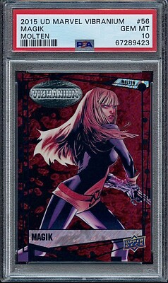 2015 UD Marvel Vibranium Molten /299 #56 Magik PSA 10    RARE 