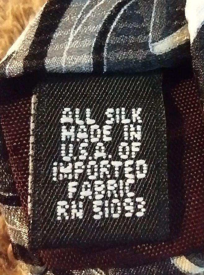 Corbata para hombre J Ferrari negra blanca y gris Foto 4 de 4