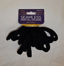 Donna Brand Seamless PonyTail Holders Black Small 2 Packs 24 Ponytails