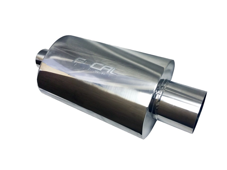 Muffler 304 Stainless Steel Oval Universal Performance Exhaust Straight ...
