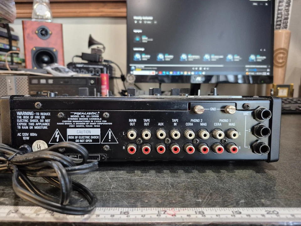 Vintage Realistic 32-1200B Stereo Mixing Console Powers On - Image 2 of 3