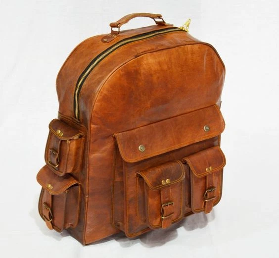 Leather Real Bag Backpack Laptop Vintage Travel Men Genuine Rucksack Satchel New