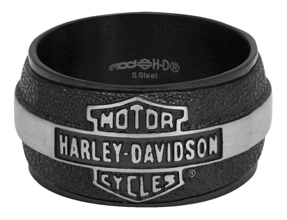 Harley-Davidson Stainless Steel Black Jewelry for Men