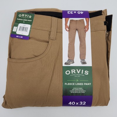 Orvis Men s Size 40x32 Tan Fleece Lined Pant #2