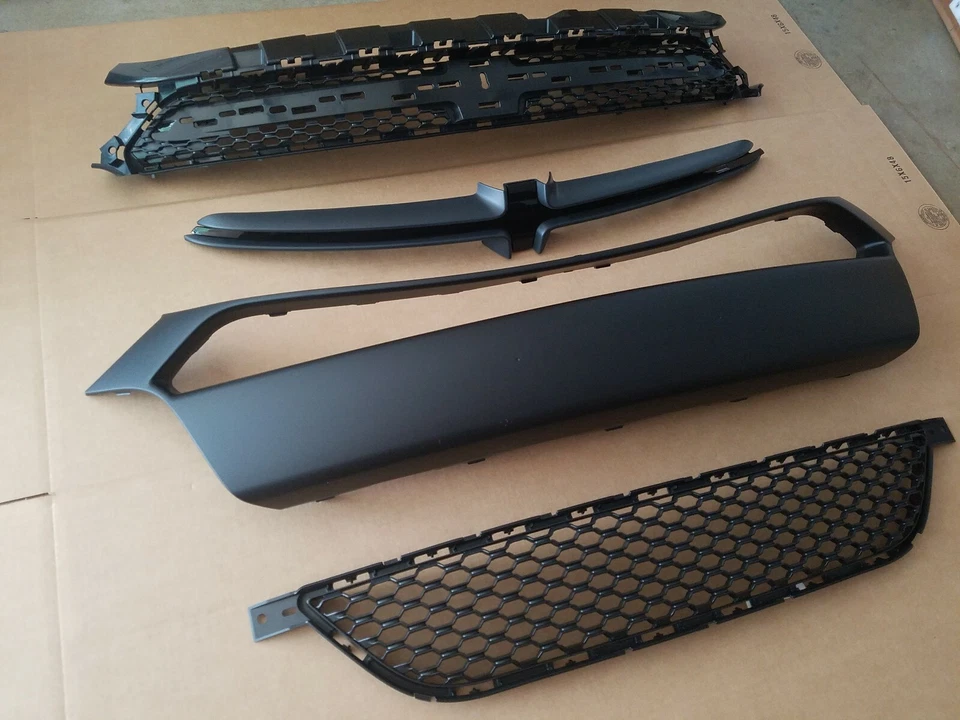 Juego de 4 piezas molduras de parachoques delantero Dodge Dart 2013-2016 y rejilla superior e inferior NUEVO Foto 2 de 3