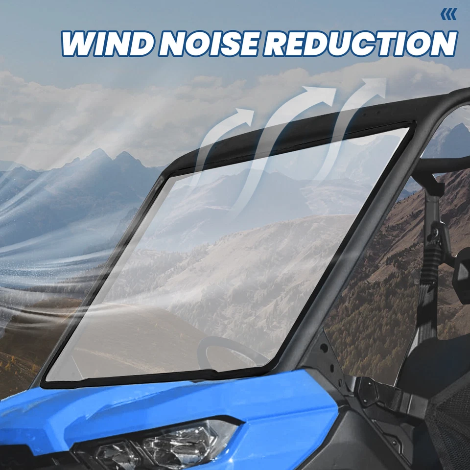 Clear Front Full Windshield For 2016-2023 Can-Am Defender HD5 HD7 HD8 HD9 HD10 - Image 4 of 4