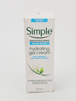 Simple Water Boost Hydrating Face Moisturizer Gel Cream Sensitive Skin