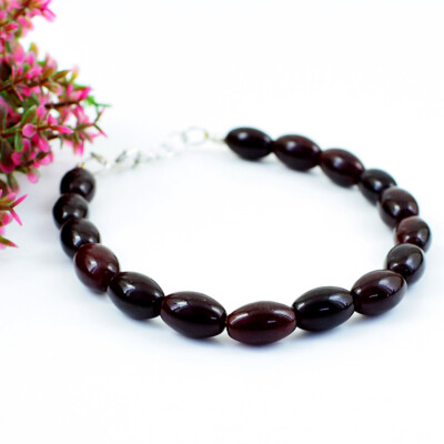 Genuine 100.00 Cts Natural 8 Inches Long Onyx Beads Handmade Genuine 100.00 Cts Natural 8 Inches Long Onyx Beads Handmade