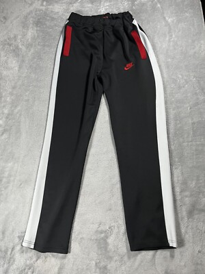 Vintage Nike 90s Track Pants XL Sweats Black White and Red Y2K Red Nike tag