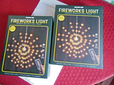 Fireworks Light - Warm White  2 pcs -Batt. Oper.  Indoor & Outdoor Free Shipping