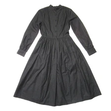 NWT Heart and Found Custom Wendy in Black Cotton Fit & Flare Midi Shirt Dress S