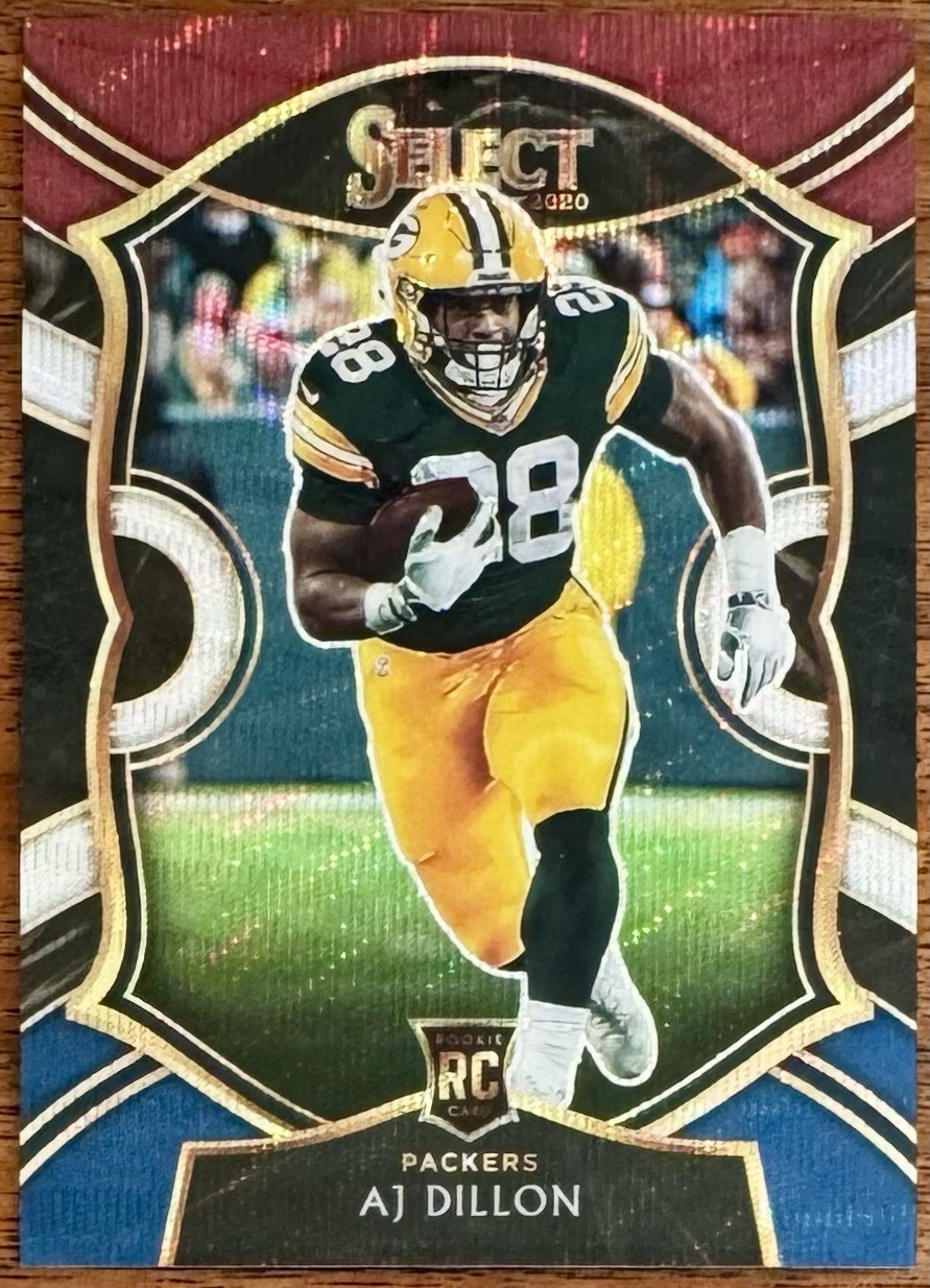2020 Select AJ Dillon #65 Concourse Tri-Color Prizm RC Rookie /199 SP | Packers