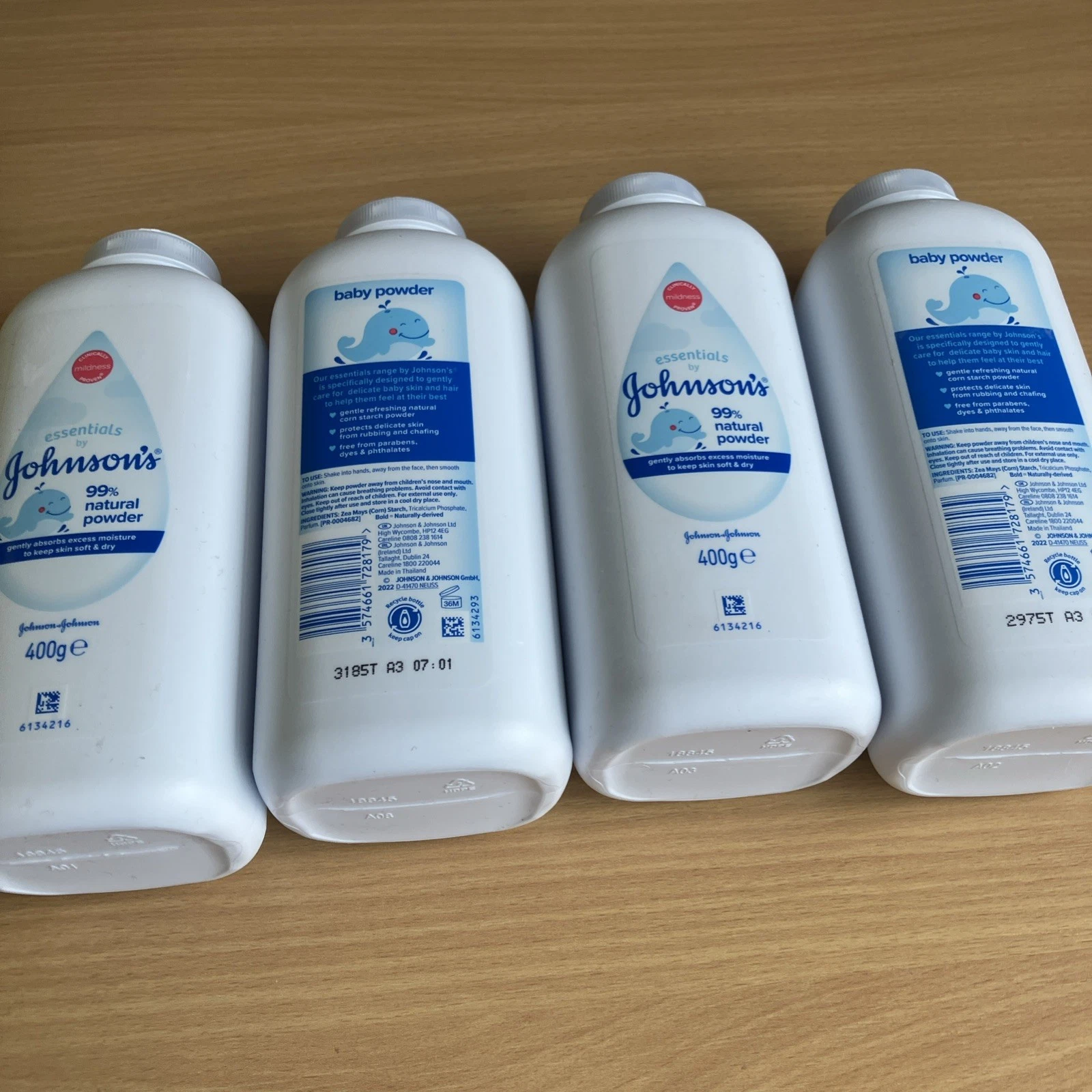 Johnson's Baby Powder 400g X 4 | Talc-Free Hypoallergenic Gentle & Soothing
Opens in a new window or