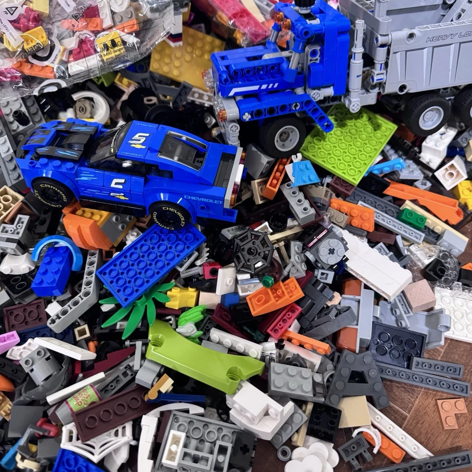 LEGO 15 libras libras piezas aleatorias piezas placas de construcción bloques ladrillos lotes a granel Foto 4 de 4