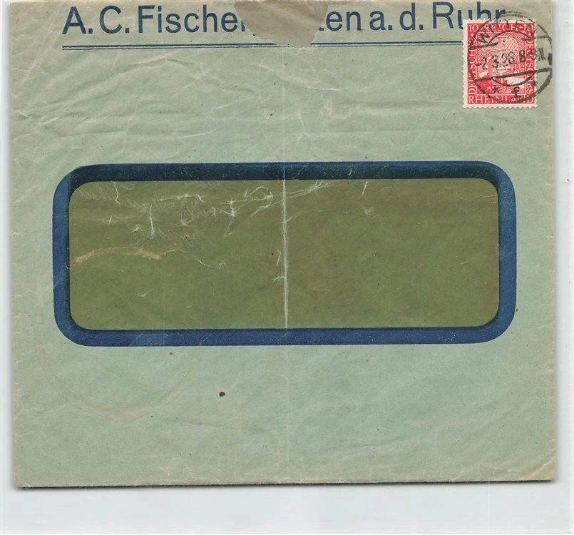 113040) DR Blg mit Perfin/Firmenlochung AFC aus Witten, A. C. Fischer - Bild 1 von 1