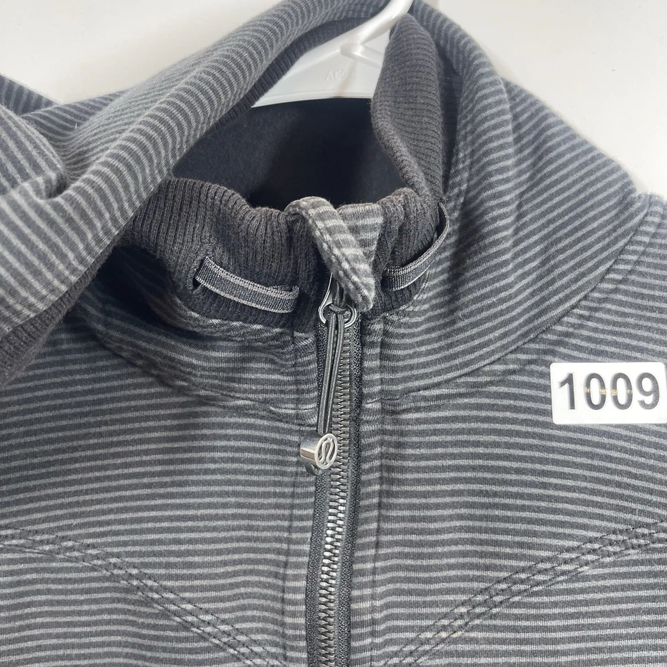 Sudadera con Capucha Lululemon Bliss Break SIN TALLA Gris Jaspeado Pizarra Rayas Entrenamiento Gimnasio Foto 3 de 4