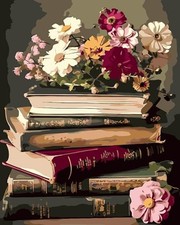 Flower Book Paint by Numbers for Adults DIY Canvas Home Wall Art Decor Art Set